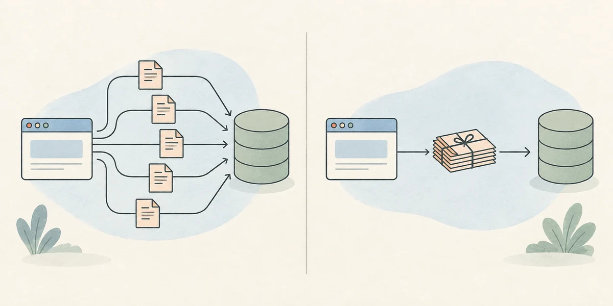Consultas individuales entre una API y su base de datos frente a una petición agrupada